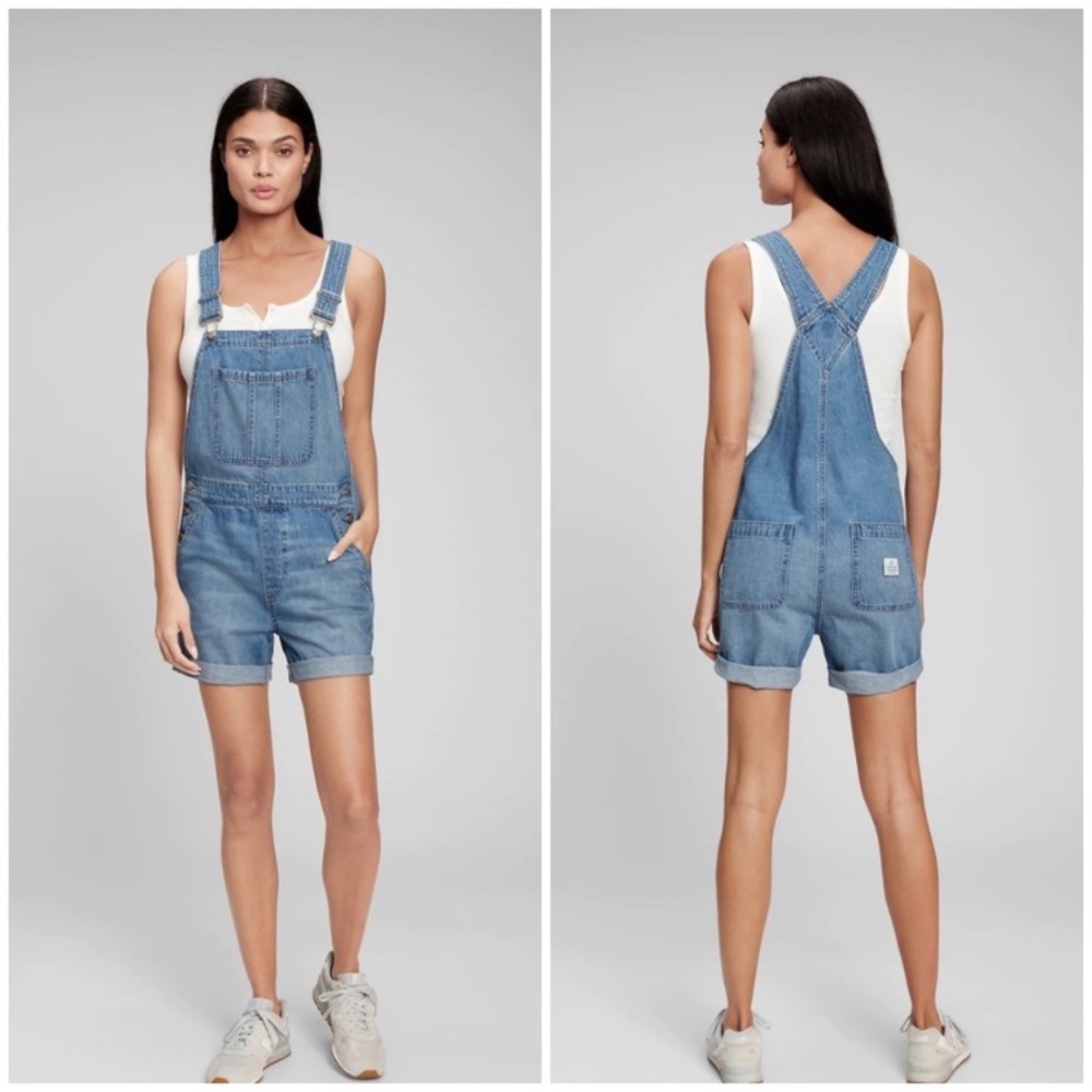 GAP Denim Shortalls Overalls Shorts Size XS